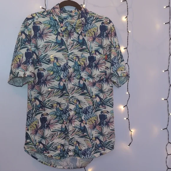 RSVLTS Tropical Toucan Print Shirt - Multicolor - Picture 1 of 7